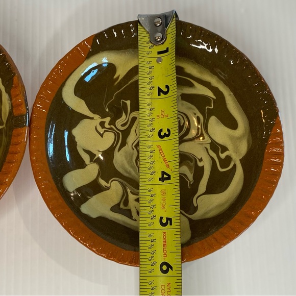 Vtg Colonial Williamsburg Restoration Redware Pottery Set Of 4 Pieces - Picture 14 of 14